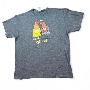 Delta Pro Weight Clueless Chicken Graphic Tee Gray XL
